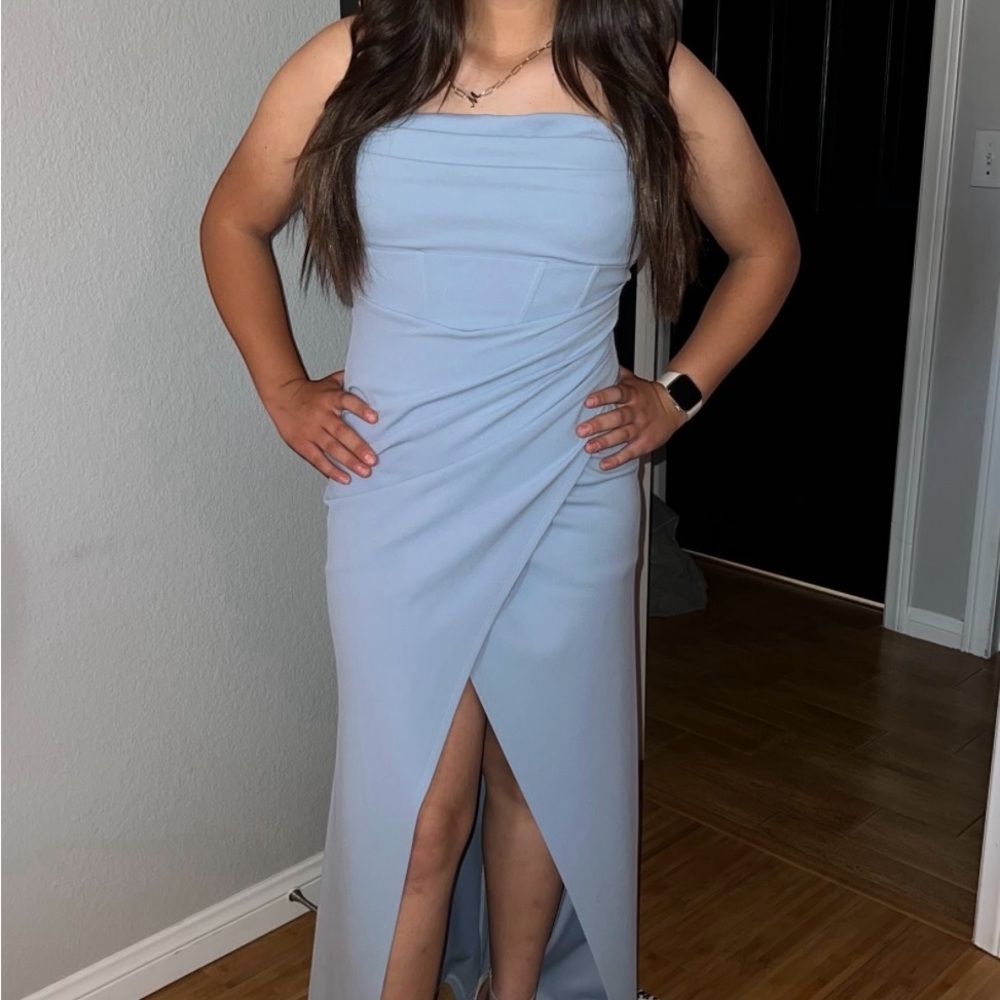 Windsor- Corset Style, Light Blue Formal Dress
